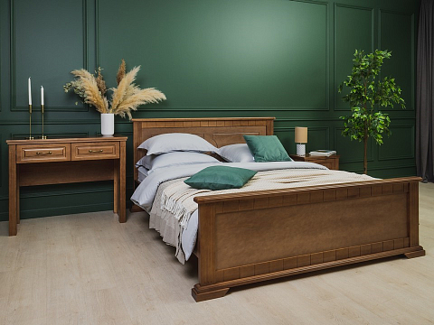 Кровать 90х190 Milena-М - Модель из маcсива. Изголовье украшено декоративной резкой.