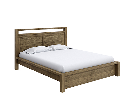 Кровать 90х190 Fiord - Кровать из массива с декоративной резкой в изголовье.